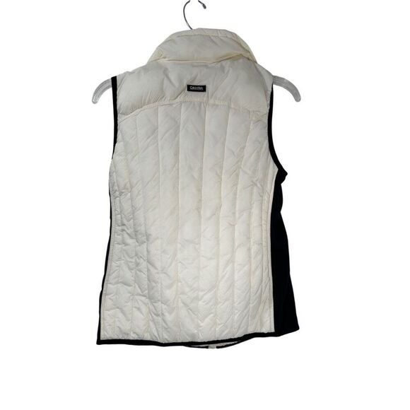 Calvin Klein Performance women’s cream black puffer vest size Medium #39-1859 - Picture 7 of 7